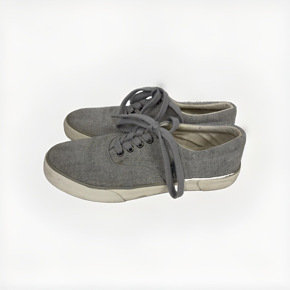 Polo Ralph Lauren Forestmont II Men's Gray Canvas Boat Shoes Sneakers Size 8D